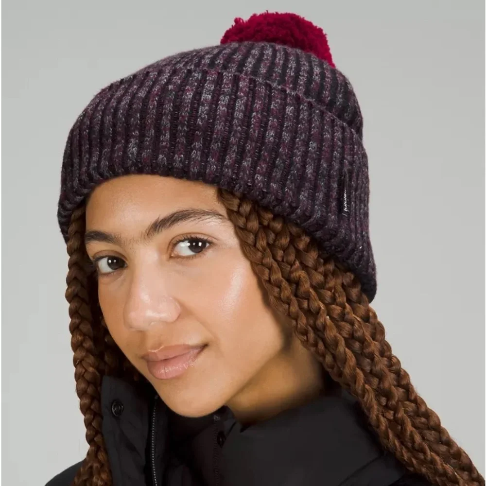 Lululemon Athletica Textured Fleece-Lined Knit Beanie Hat